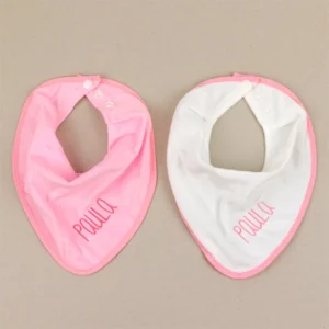 2 Bandanas Secababitas Personalizados Blanco-Rosa