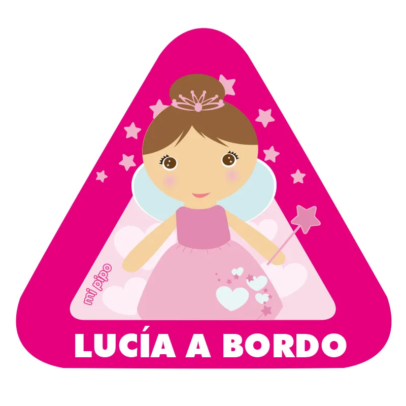 Adhesivo Bebé a bordo Hada para coche personalizado Adhesivo Bebé a bordo Hada para coche personalizado