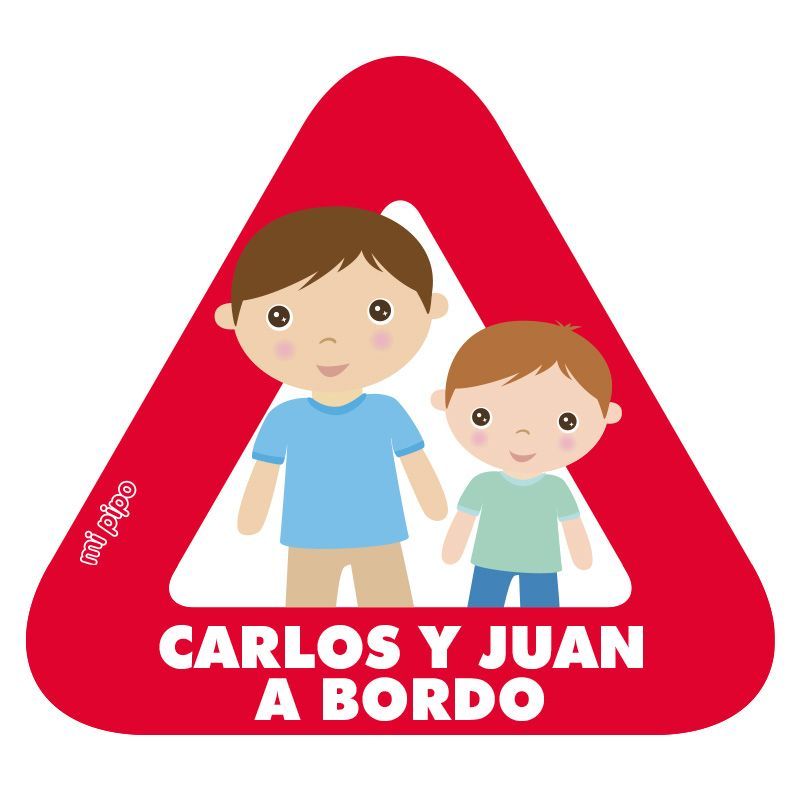 Adhesivo para coche Bebé a bordo Herman@ mayor y herman@ pequeño - Imagen 4