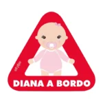 Adhesivo para coche Bebé a bordo Bebé chica personalizado