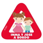 Adhesivo para coche Bebé a bordo Herman@ mayor y herman@ pequeño
