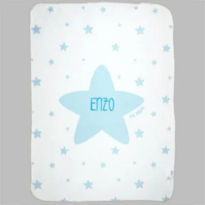 Arrullo Estrellas Azul Personalizado tacto terciopelo