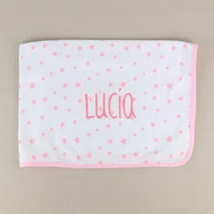 Arrullo Estrellas Rosa de algodón Personalizado