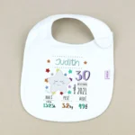 Babero Datos Nacimiento Estrella Sonrisa