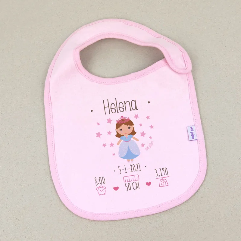 Babero Datos Nacimiento Princesa Babero Datos Nacimiento Princesa