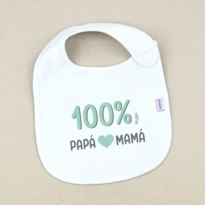 Babero Divertido 100% Papá-Mamá
