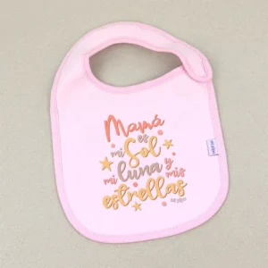 Babero Divertido Mamá es mi sol, mi luna y mis estrellas