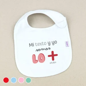 Babero Divertido Mi (Texto) y yo somos lo +