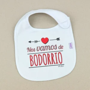 Babero Divertido Nos vamos de Bodorrio