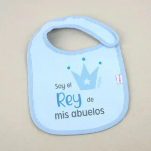 Babero Divertido Soy el Rey de Mis Abuelos