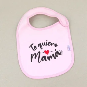 Babero Divertido Te quiero Mamá Caligrafía
