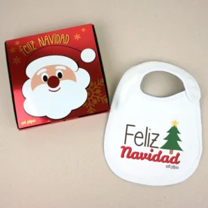 Babero Navideño Feliz Navidad con árbol
