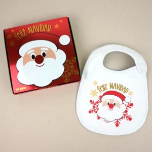 Babero Navideño Feliz Navidad con Papá Noel Babero Navideño Feliz Navidad con Papá Noel