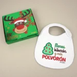 Babero Navideño Menos biberón y más polvorón
