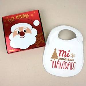 Babero Navideño Mi Primera Navidad Estilo Retro Babero Navideño Mi Primera Navidad Estilo Retro