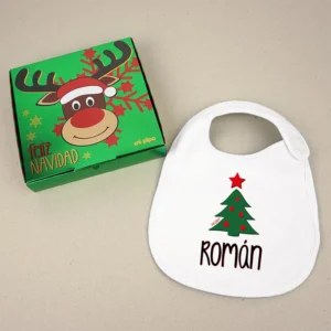 Babero Navideño Personalizado Árbol Babero Navideño Personalizado Árbol