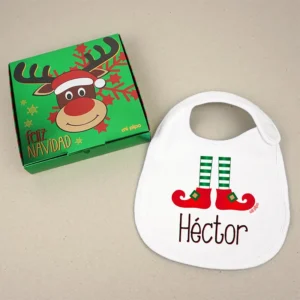 Babero Navideño Personalizado Elfo Babero Navideño Personalizado Elfo