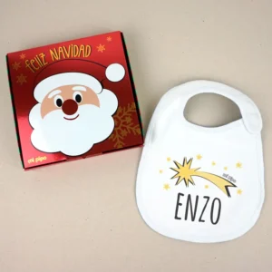 Babero Navideño Personalizado Estrella Fugaz Babero Navideño Personalizado Estrella Fugaz