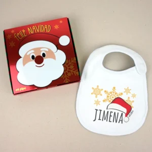 Babero Navideño Personalizado Gorro Papá Noel Babero Navideño Personalizado Gorro Papá Noel