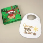 Babero Navideño Quiero papilla de turrón
