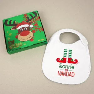 Babero Navideño Sonríe es Navidad Babero Navideño Sonríe es Navidad