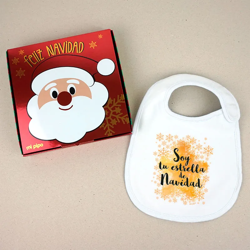 Babero Navideño Soy tu estrella de Navidad Babero Navideño Soy tu estrella de Navidad