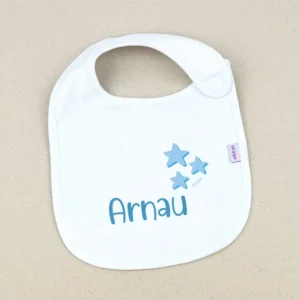 Babero Personalizado Estrellas Azul