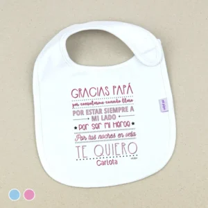 Babero Personalizado Gracias Papá por…(Nombre)