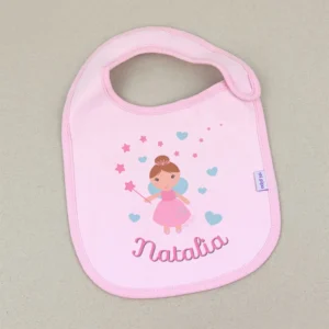 Babero Personalizado Hada Corazones