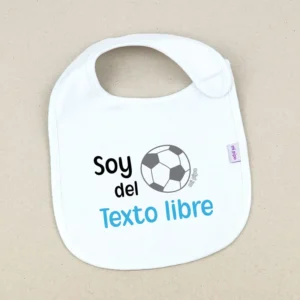 Babero Personalizado Soy (el nombre de tu equipo)
