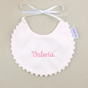 Babero Piqué Rosa Personalizado