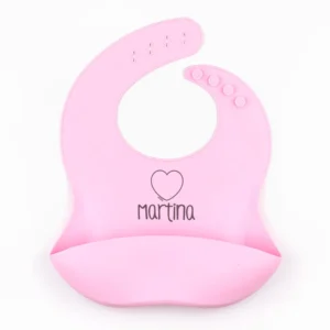 Babero SILICONA Personalizado CORAZÓN