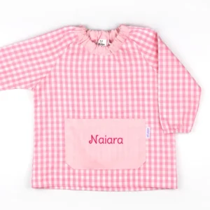 Babi Bolsillo Rosa personalizado BORDADO Babi Bolsillo Rosa personalizado BORDADO