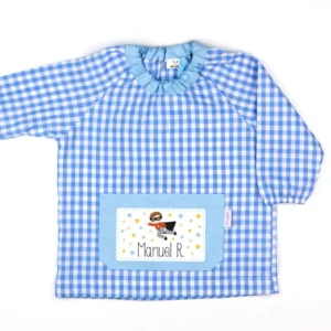 Babi Bolsillo Superhéroe Azul personalizado Babi Bolsillo Superhéroe Azul personalizado