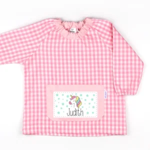 Babi Bolsillo Unicornio Rosa personalizado Babi Bolsillo Unicornio Rosa personalizado
