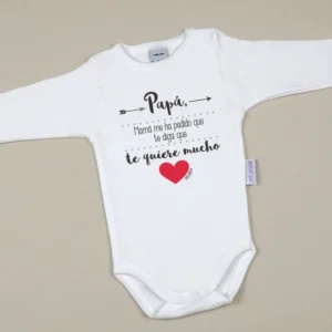 Babidu Body Divertido Papá, Mamá me ha pedido que te diga que te quiere mucho