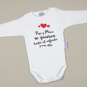 Babidu Body Divertido Papi y Mami se quieren hasta el infinito y más allá