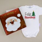 Babidu Body Navideño Feliz Navidad con árbol con cajita de regalo