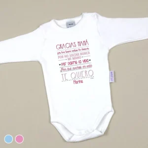 Babidu Body Personalizado Mamá Gracias Mamá por…(Nombre)