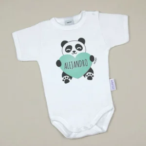 Babidu Body Personalizado Panda Corazón Menta