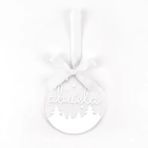 Bola Blanca Navidad METACRILATO Personalizada