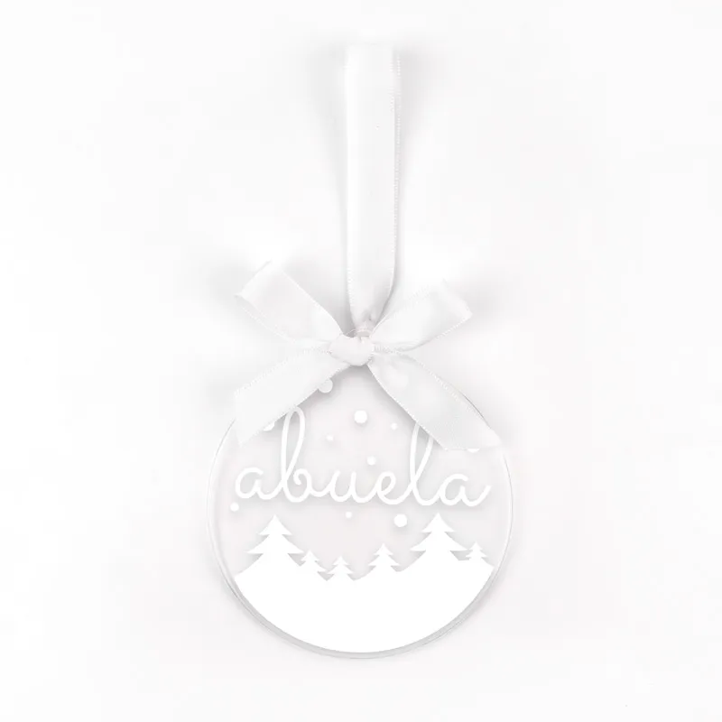 Bola Blanca Navidad METACRILATO Personalizada Bola Blanca Navidad METACRILATO Personalizada