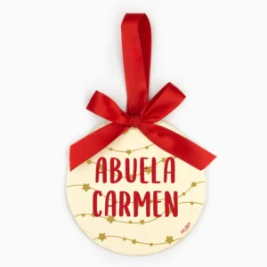 Bola Navidad MADERA Guirnalda Estrellas Personalizada