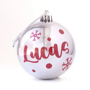 Bola Navidad Plata personalizada