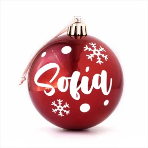 Bola Navidad Rojo personalizada