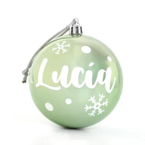 Bola Navidad Verde Perla personalizada