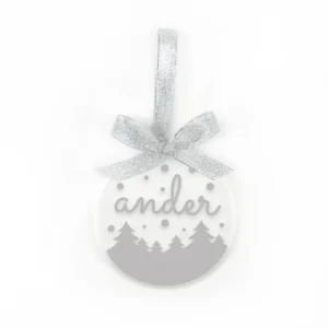 Bola Plata Navidad METACRILATO Personalizada