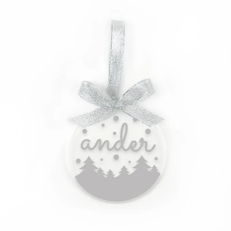 Bola Plata Navidad METACRILATO Personalizada Bola Plata Navidad METACRILATO Personalizada