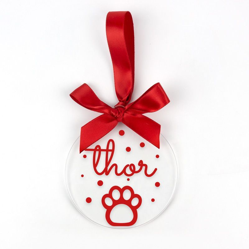 Bola Navidad METACRILATO Personalizada Huella, elige color - Imagen 3