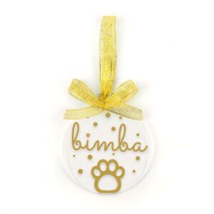 Bola Navidad METACRILATO Personalizada Huella, elige color